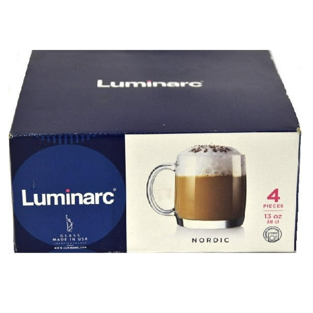 arc international luminarc nordic mug, 13ounce, set of 4