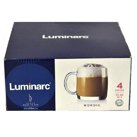 Arc International Luminarc Nordic Mug, 13-Ounce, Set of