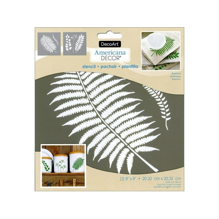 UPC: 0766218094032 | Decoart Americana Decor Stencil 8×8 Botanical
