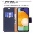 thumbnail image 6 of Feishell Phone Case for Samsung Galaxy A14 5G 6.6 inch,Lychee Texture Plain PU Leather Magnetic Clasp Folio Flip Kickstand Wallet Phone Case with Card Slots & Wrist Strap,Blue, 6 of 9