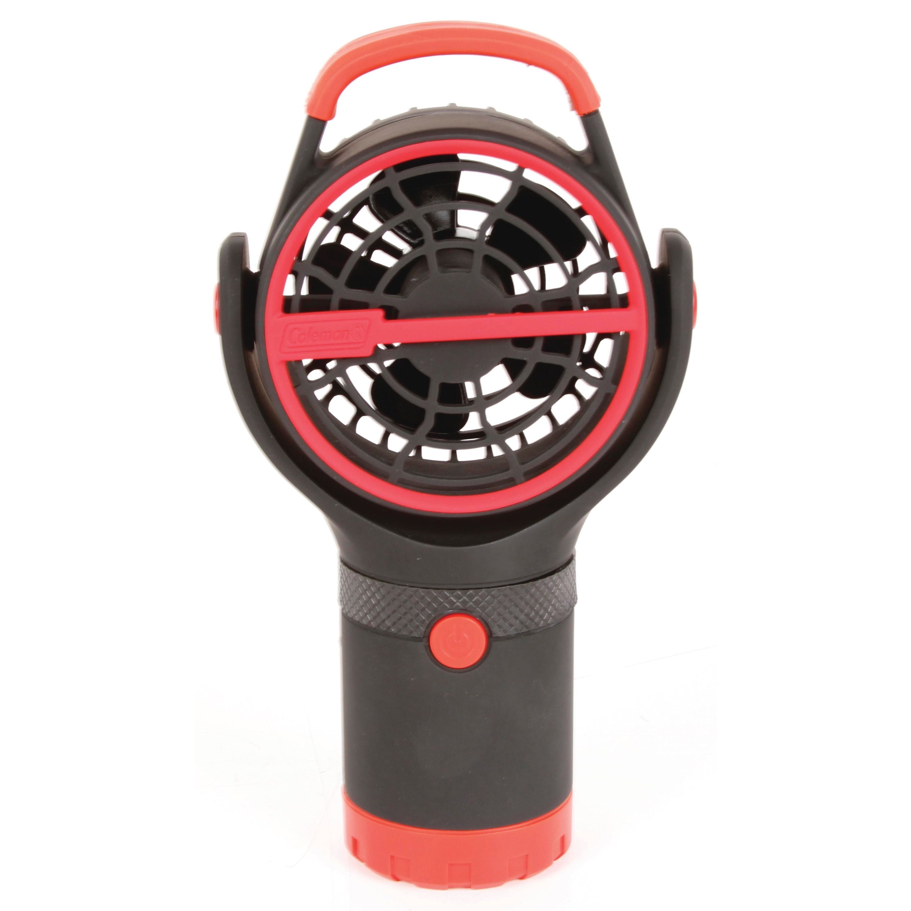 Coleman Zephyr Cup Holder Fan with BatteryLock, Black and Red