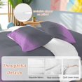 thumbnail image 2 of Gray Purple Gradient Duvet Cover Set Twin Size, Simple Color Gradient Abstract Art 4 Piece Soft Microfiber Bedding Set with 1 Duvet Cover, 1 Flat Sheet, 2 Pillowcases, 2 of 9