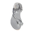 thumbnail image 2 of Water Flat Sandals Summer Beach Sandals Fashion Versatile Sparkling Style Summer Sandals for Women Silver 42, 2 of 8