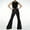 Black, variant on Men's Vintage Bell Sequin Flare Pants Stretch Classic Bell Bottom 70s Retro Disco Night Club Party Cosplay Pants