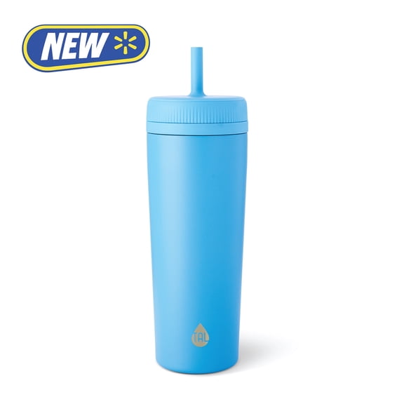 TAL 24oz Stainless Steel Rowan Tumbler with Silicone Straw, Cobalt
