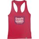 thumbnail image 1 of Reebok Womens CrossFit Games Crest Racerback Tank Top dkpink XXS, 1 of 2