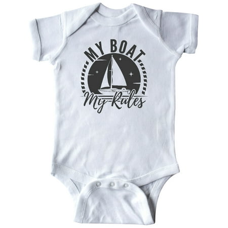 

Inktastic My Boat My Rules Sailing Captain Gift Baby Boy or Baby Girl Bodysuit
