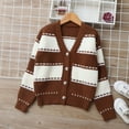 thumbnail image 2 of IVEYRTF Kids Knitted Cardigan Long Sleeve Sweater Warm Cozy Outerwear with Pocket for Children Boys Girls Soft Comfortable Everyday Wear Fall Winter(Coffee#4,13 Years), 2 of 9