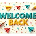 thumbnail image 4 of Welcome Back Banner for Office School Decorations with Balloons Colorful Pencils Party Supplies and Festive Backdrop for Event Celebration Classroom Decor, 4 of 4