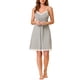 thumbnail image 1 of INSPIRAR CHIC Pijama de Noche para Mujeres con Escote en V y Encaje, Vestido de Dormir y Ropa de Lounge, Talla XS, Gris, 1 of 6