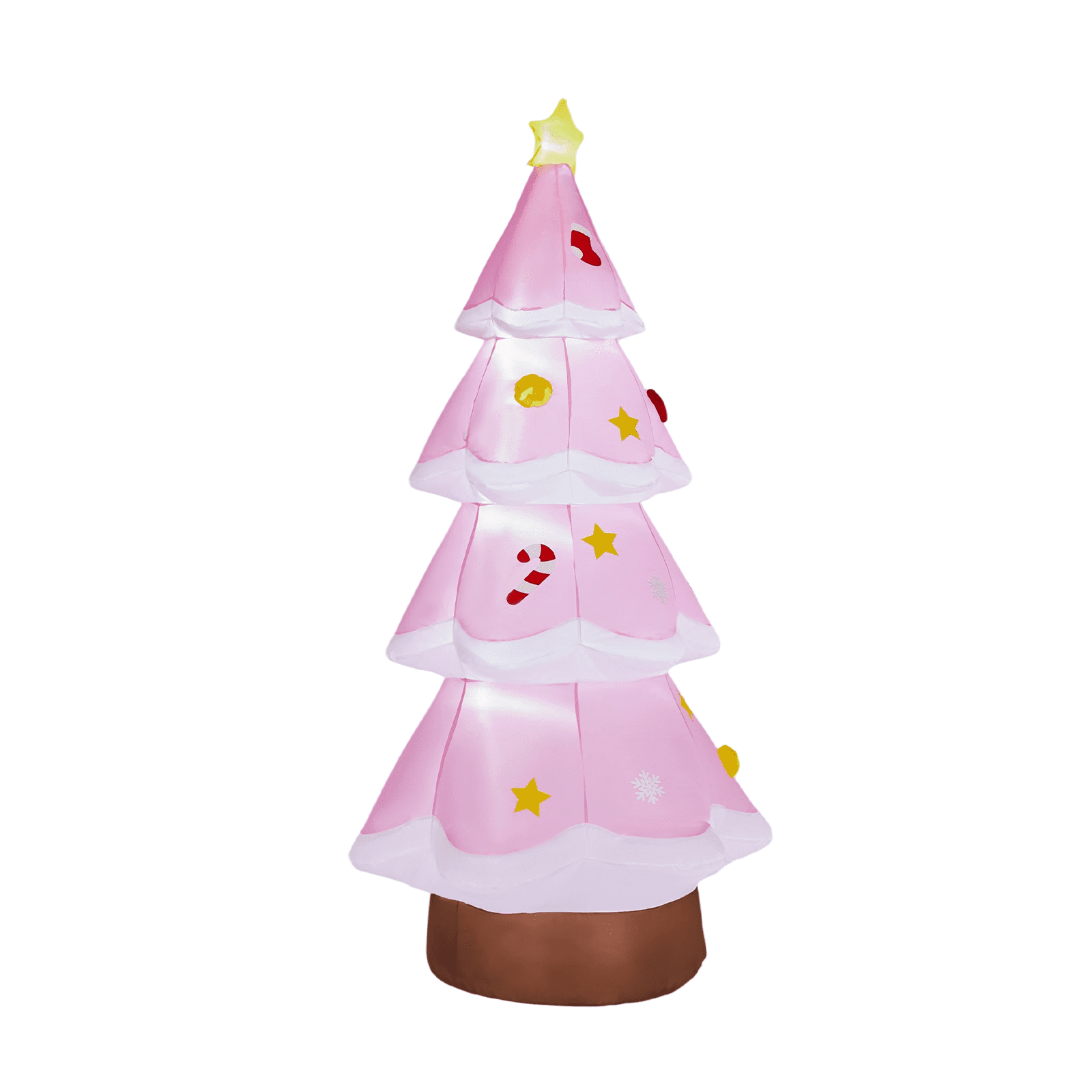 Astoutdoor 7.2 ft Lighted Christmas Inflatable Decoration, Pink Christmas Tree with Built-in LED Lights, Blow Up Yard Decoration for Holiday Party Front Yard Lawn Garden Decor