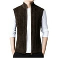 thumbnail image 1 of Funicet Pulls pour Hommes, Vestes pour Hommes, Mode Décontractée Col Montant Slim Chaud Tricot Sans Manches à Capuche Veste Décontractée, Chandail pour Hommes, Veste pour Hommes, 1 of 8