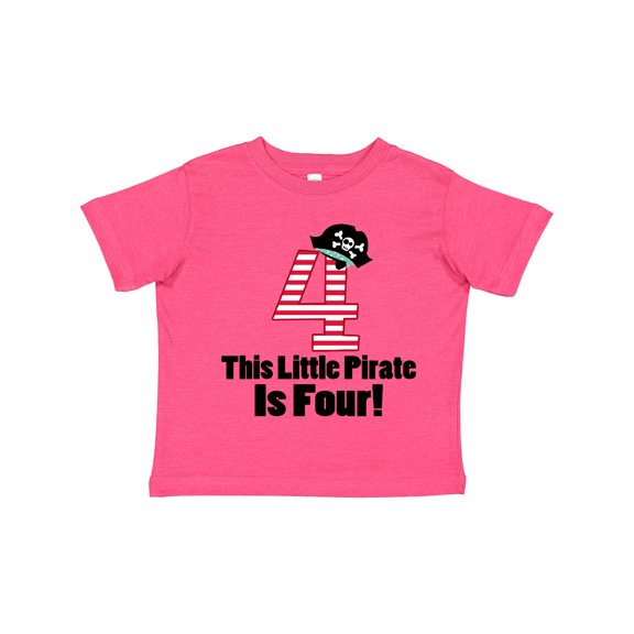 Inktastic Pirate 4th Birthday Party Boys or Girls Toddler T-Shirt