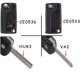 thumbnail image 4 of Estuche plegable para llaves de coche con 3 llaves 307 408 308 407 para C2 C3 C4 C5 C6, 4 of 5