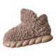 thumbnail image 5 of Zapatillas altas Zapatillas de felpa Zapatos de suela gruesa Botas para el hogar Zapatillas de piso Dormitorio de invierno Zapatillas de , 36 a 37 Marrón Salvador Pantuflas de felpa, 5 of 10