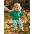 thumbnail image 3 of Loicainy Baby Toddler Boys Pants Set for St. Patrick's Day 6 12 18 24 Months 2T 3T  Long Sleeve Crew Neck Clover Sweatshirt with Striped Pants Infant Clothes, 3 of 9