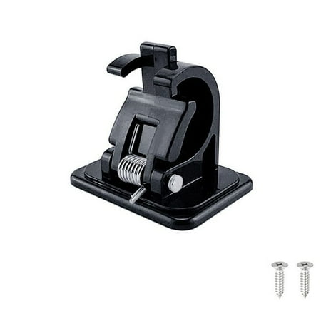 1Pc Fishing Rod Fixing Buckle With 2Pcs Screws Abs Plastic Rack Mounted Fishing Pole Clips Self-Adhesives Fishing Spare Parts