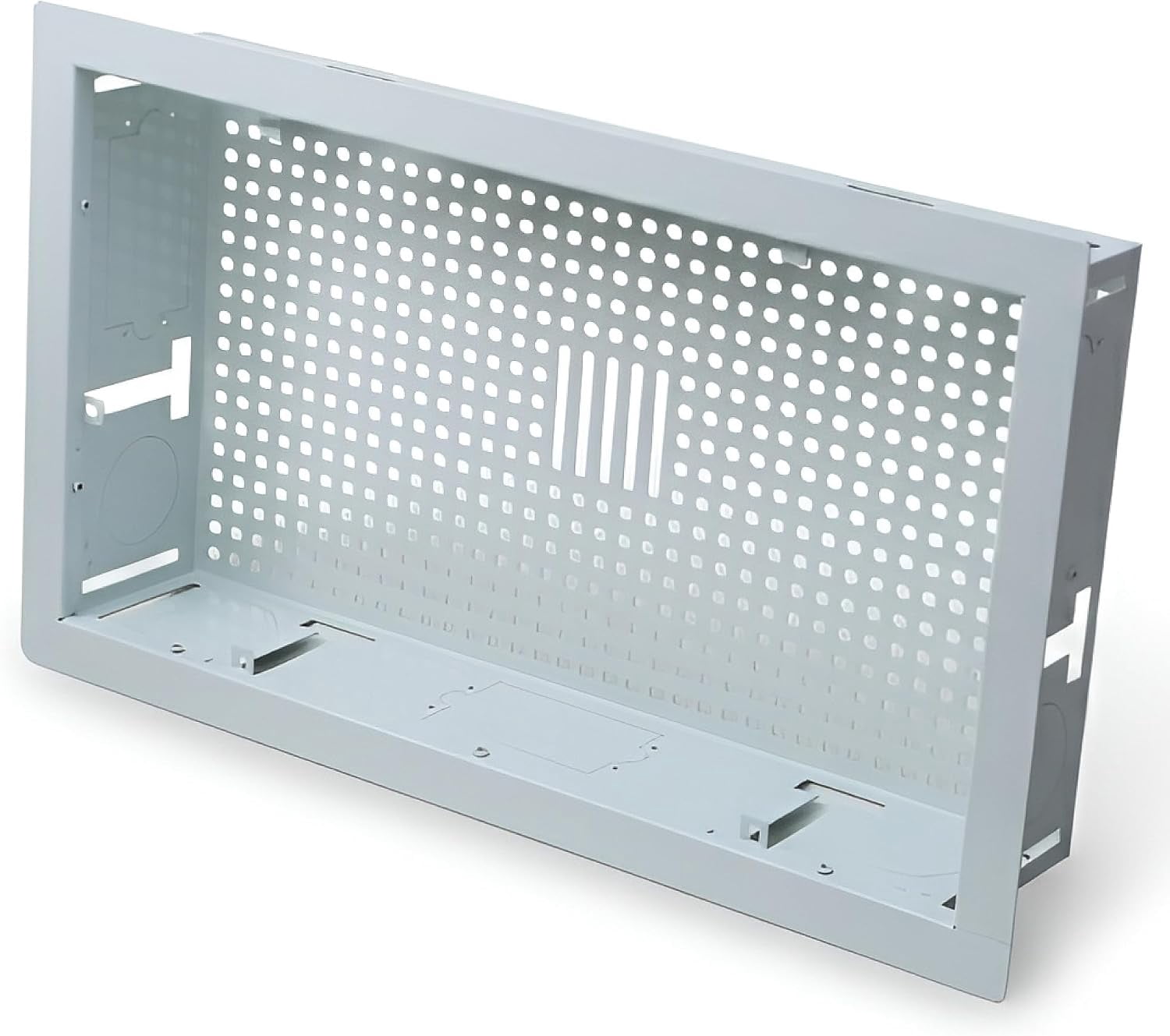 White Box In-Wall Retrofit Media Enclosure for Samsung The Frame TVs, One Connect Box & Streaming Devices – Steel Flush Mount Cable Management