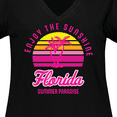 thumbnail image 4 of Inktastic Enjoy the Sunshine Florida Summer Paradise Women's Plus Size V-Neck T-Shirt, 4 of 5