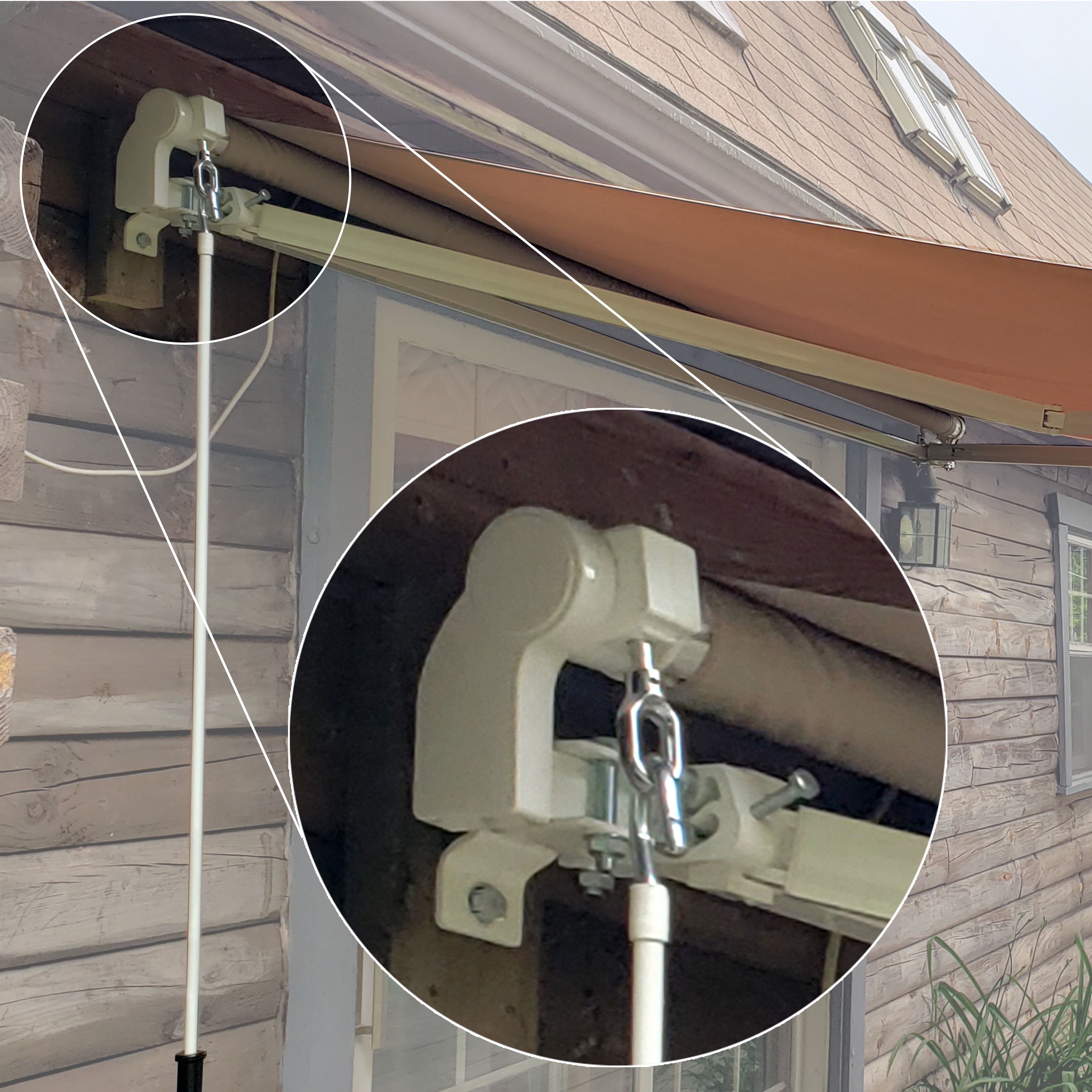 ALEKO 20 x 10 ft Sand Motorized Retractable Patio Awning