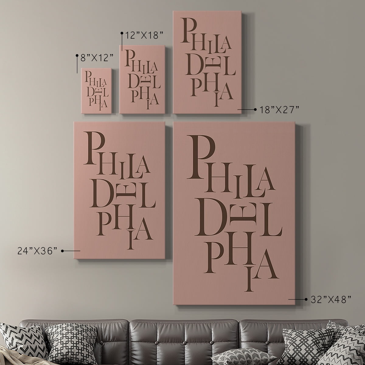 Neutral City Center Type IV Premium Gallery Wrapped Canvas - Ready to Hang