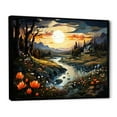 thumbnail image 2 of Designart "The Beginning of a Journey at the Peach Lakehouse III" Landscapes Floater Framed Canvas Print, 2 of 7