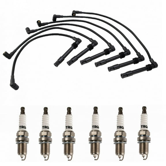 TRQ Ignition Kit Spark Plug & Wire Set For Volkswagen Passat V6 2.8L TKA01299