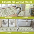 thumbnail image 2 of Findosom 3pcs Kitchen Rugs Set,Washable Boho Farmhouse Kitchen Mats for Floor,Non Slip Kitchen Floor Mat Carpet Runner Rugs for Entryway Hallway Laundry Home Decor 20"x32"+20"x32"+20"x47" Green, 2 of 8