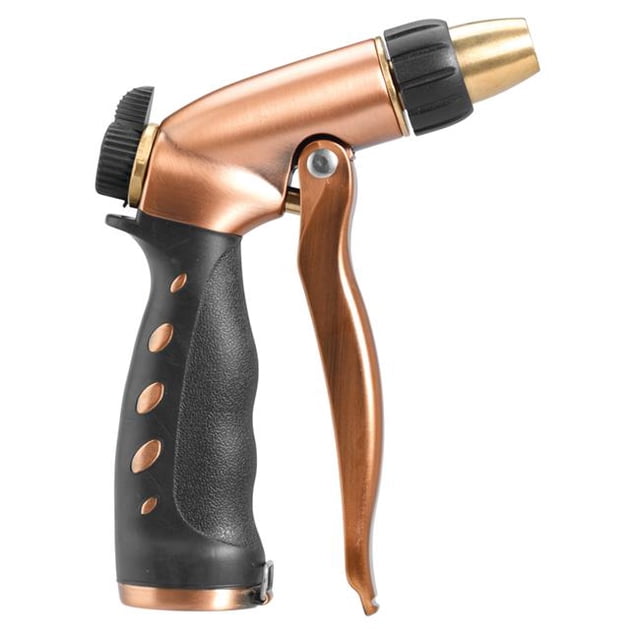 Orbit 7015355 Adjustable Fan & Jet Brass & Zinc Hose Nozzle, Copper