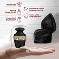 thumbnail image 3 of Urna de cremación Trupoint Memorials - Urna pequeña para cenizas humanas | Urnas decorativas Mini urna para cenizas (hombre adulto/mujer) - 1 urna de recuerdo negra griega de hasta 0,2 libras Caja de, 3 of 6