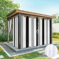 thumbnail image 6 of Black Gray Striped Outdoor Curtains for Patio Waterproof, Windproof Privacy Curtains with Weighted Bottom, Farmhouse Stripe Art Outside Drapes for Picnic Garage Backyard Cabana 54"x108" 1 Panel, 6 of 8