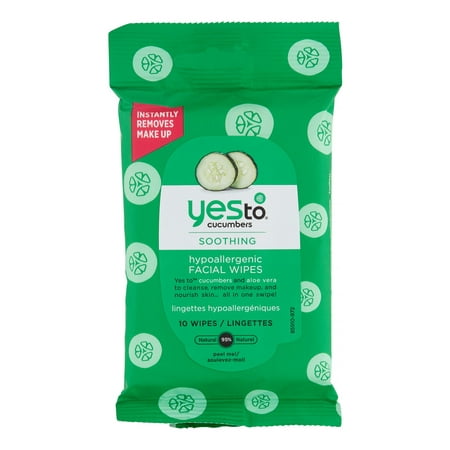 Yes To Cucumbers Hypoallergenic Facial Wipes 10
