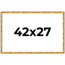 42x27 Frame Gold Bamboo Solid Wood Picture Frame | 1 Inch Moulding Width | Interior Frame Depth