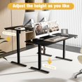 thumbnail image 4 of Electric Standing Desk Adjustable Height Electric Stand Up Computer Desk Ergonomic Sit Stand Desk with Computer Workstation Rustic, 4 of 8