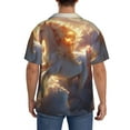 thumbnail image 3 of Fotbe Rainbow Cloud White Horse Camisa Estampada de Manga Corta para Hombre, Casual de Verano, Estilo Playero, Sin Arrugas-3X-Large, 3 of 5