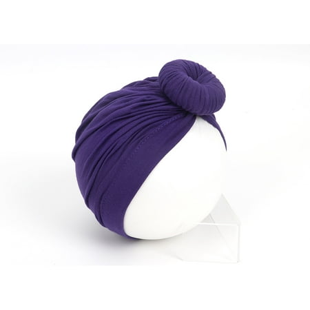 

Huyghdfb Newborn Baby Beanie Hat Pure Color Bow Knot Soft Turban Head Wrap