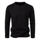 thumbnail image 2 of pstuiky camisas de manga larga para hombre, Camiseta deportiva informal de color liso para hombre, con botones, cuello en V y manga larga camisetas de hombre xl, 2 of 4