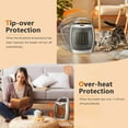 thumbnail image 3 of 1500W Space Heater, ETL Certified Ceramic Small Heater with Thermostat,Electric Portable Heater Fan for Home Dorm Office Desktop and kitchen,SILVER, 3 of 7