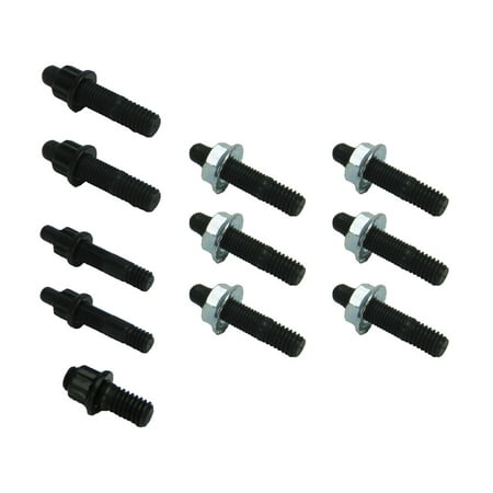 12 Point Nut Kit - Moroso Oil Pan Stud Kit 12 Point Nuts Natural BBC P/N 38361