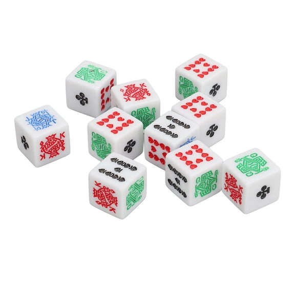 YAHHU 20‑Piece 6‑Sided Acrylic Poker Dice Set – Durable, Portable for Parties, Poker, and Birthday Fun