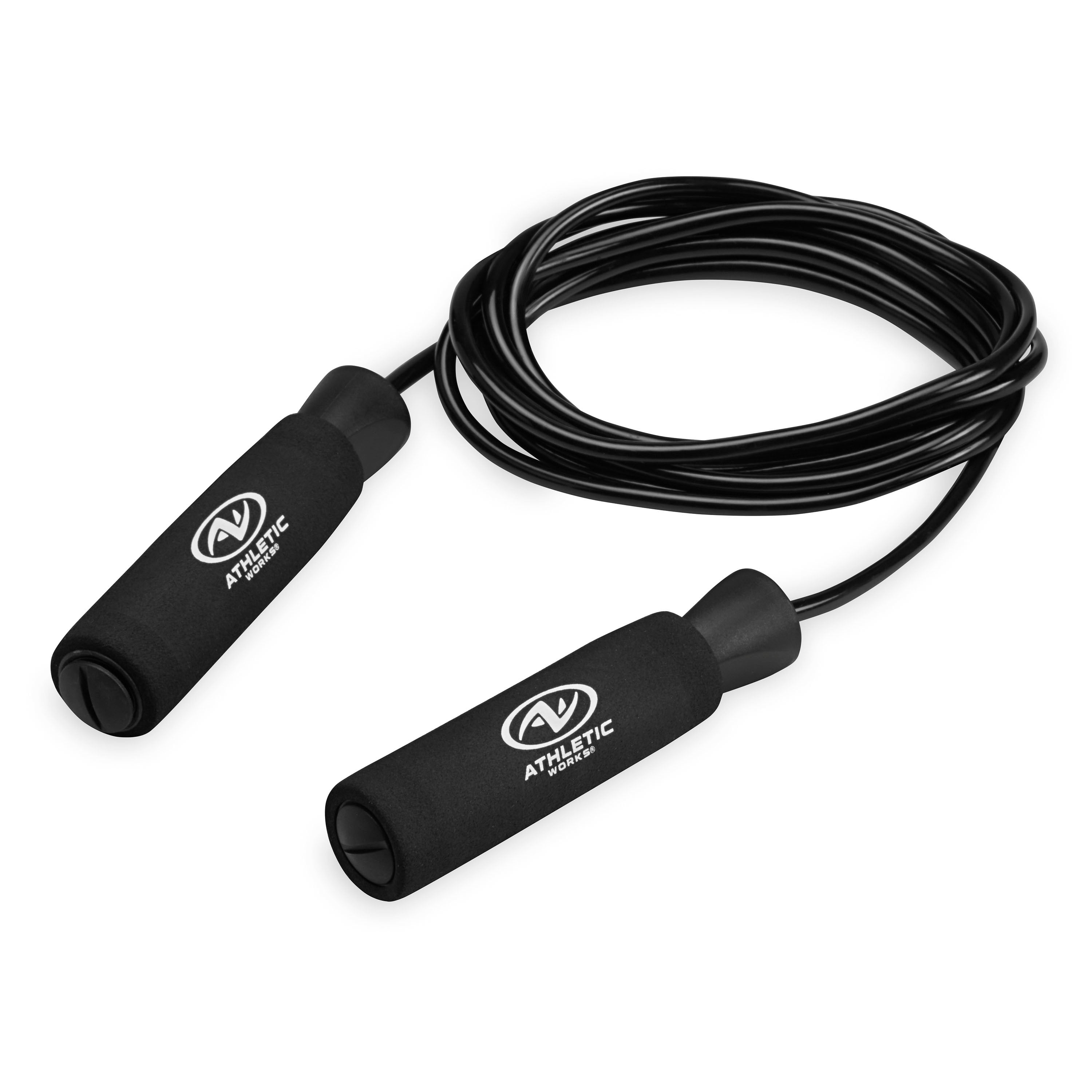 Athletic Works Home Gym Kit, Includes Resistance Tube, Ab Wheel, Jump Rope and Push-Up Bars