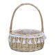 thumbnail image 1 of Cesta de almacenamiento, maceta con asas, cestas para niñas de las flores, decoración de encaje, hecha a mano M, 1 of 6
