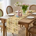thumbnail image 4 of Easter Rabbits Table Runner 72 Inches Long for Kitchen Dining, Spring Yellow Flowers Country Plants Yellow Dresser Scarf Farmhouse, Dining Table Decorations for Wedding/Parties, 14 x 72 In, 4 of 8
