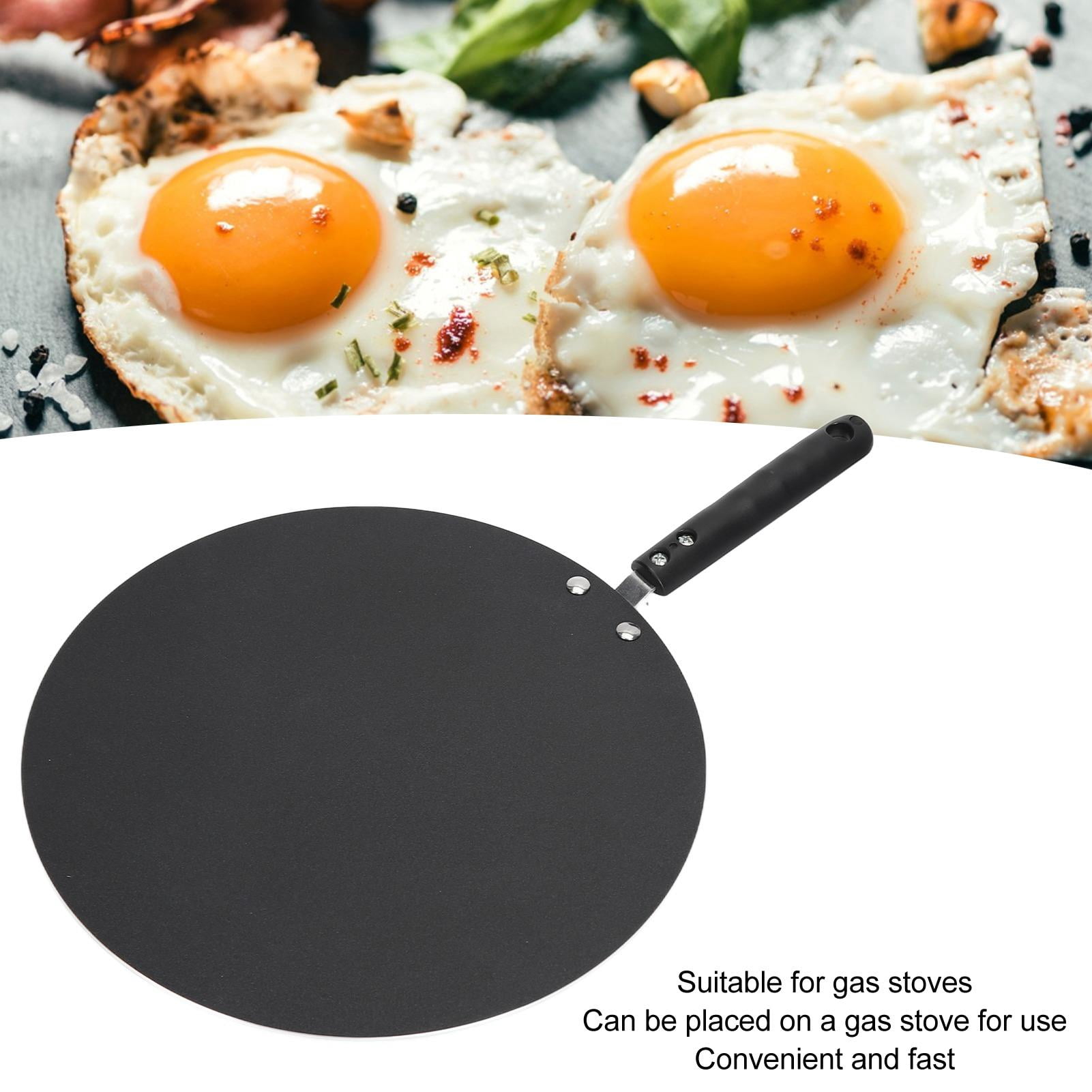 BIMZUC Aluminum Nonstick Crepe & Pancake Griddle Pan – 12.6” Round, High Edge, Gas Stove Friendly, Multi‑Use Breakfast & Pizza Pan