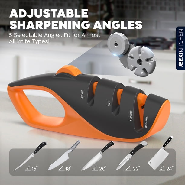 JEEXI Professional Small Sharpening Equipment, 3-Stage Kitchen