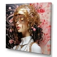 thumbnail image 2 of Designart "Glamorous Queen in Pink and Gold IV" Fashion Wall Art - Glam Pink Woman Glam Entryway Wall Art Print, 2 of 6