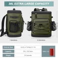 thumbnail image 2 of Mochila térmica YOUNGOA, grande, 30 L, aislante, impermeable, verde, 2 of 7
