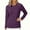 Purple, variant on Sweat Shirts for Women Pullovers for Women Crewneck Long Sleeved Top Solid Color Comfortable Loose Tops Ladies Festival Fall Winter Clothes White