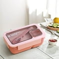 thumbnail image 2 of Zenithome Reusable Divided Lunch Box Portable Bento Box Portable Plastic Partition Integrated Lunch Box, Multi-functional Light Food Bento Box, 2 of 4