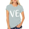 thumbnail image 2 of Hot Sale!! T-Shirts de la Saint-Valentin pour Femmes Imprimés Graphiques Mignons Léopard Cœur T-Shirts Décontractés Manches Courtes Col Rond Vert Menthe + TG, 2 of 6